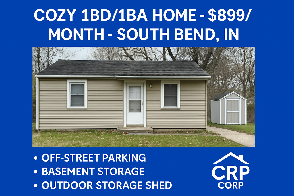 Charming 1-Bedroom Rental in South Bend, IN – $899/Month